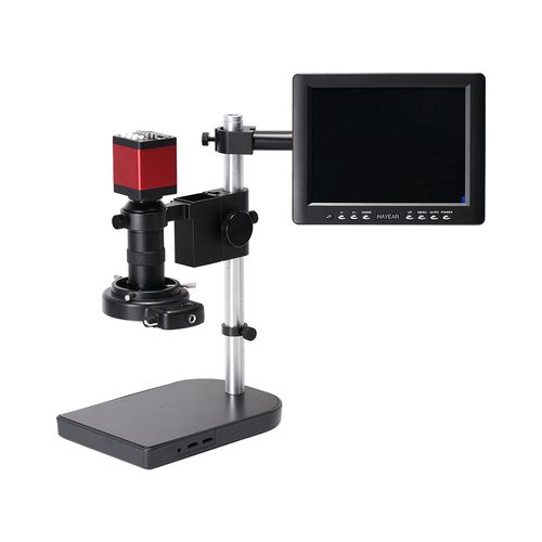 外贸热销神器！1300万像素HDMI+VGA工业相机，130倍电子显微镜镜头配8寸屏，工业检测首选